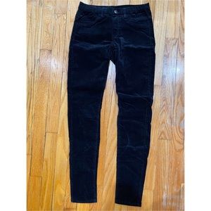 Uniqlo Women Leggings Black Corduroy Pants